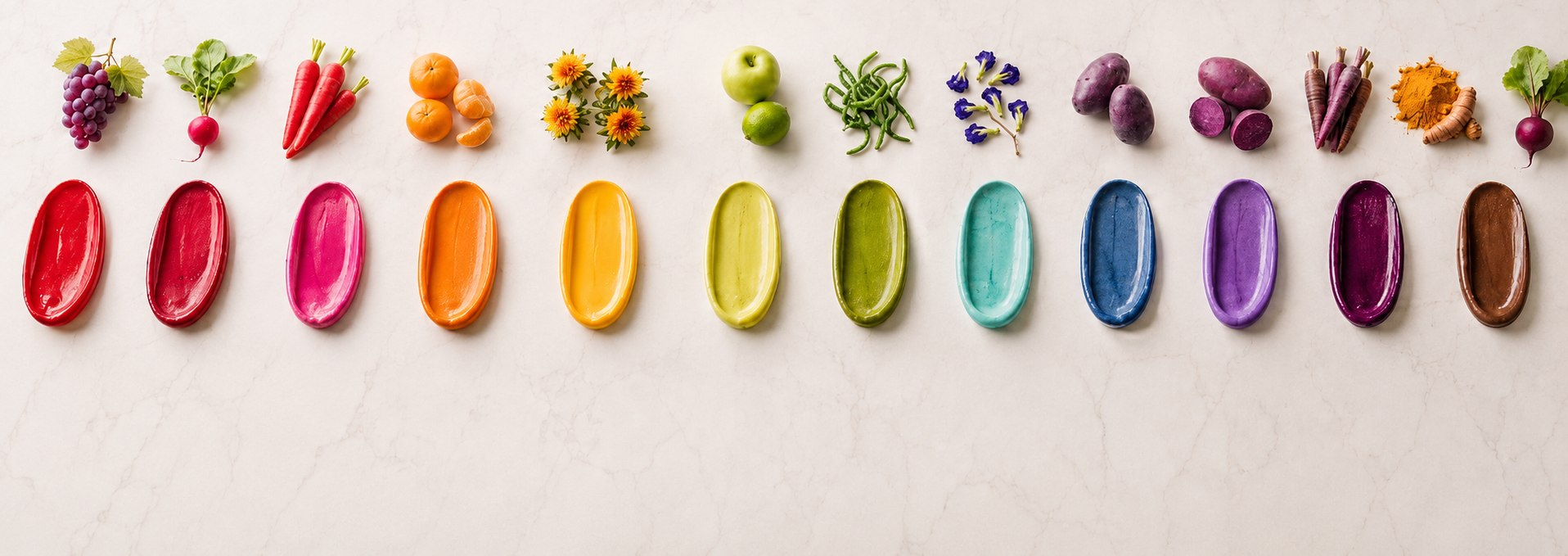 Una paleta completa de colores naturales